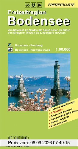 Freizeitkarte Bodensee Freizeitregion 1:60 000