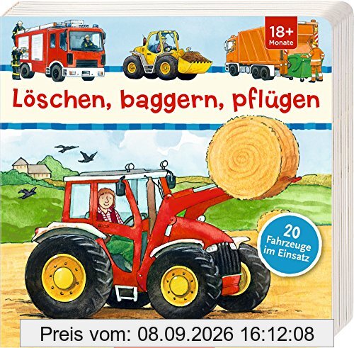 Löschen, baggern, pflügen: 20 Fahrzeuge im Einsatz