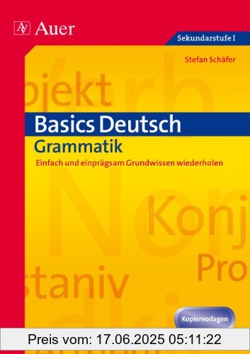 Binding : Broschiert, Edition : 2, Label : Auer Verlag in der Aap Lehrerfachverlage Gmbh, Publisher : Auer Verlag in der Aap Lehrerfachverlage Gmbh, medium : Broschiert, numberOfPages : 56, publicationDate : 2013-02-22, authors : Stefan Schäfer, languages : german, ISBN : 3403066894