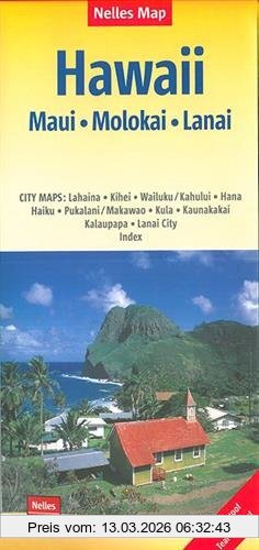 Nelles Verlag Nelles Map Landkarte Hawaii , Maui, Molokai, Lanai, 1, 150.000 | Reiß- Und Wasserfest; Waterproof And Tear-resistant; Indéchirable Et