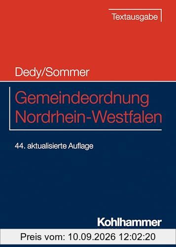 Gemeindeordnung Nordrhein-Westfalen: Textausgabe (Kommunale Schriften für Nordrhein-Westfalen)