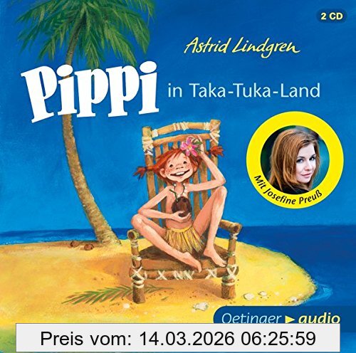 Astrid Lindgren Pippi In Taka-Tuka-Land (2 Cd), Ungekürzte Lesung, Ca. 129 Min.
