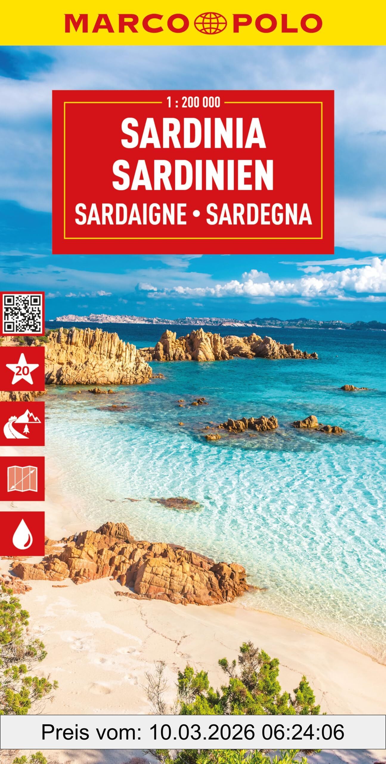 Marco Polo Reisekarte Italien 15 Sardinien 1, 200.000