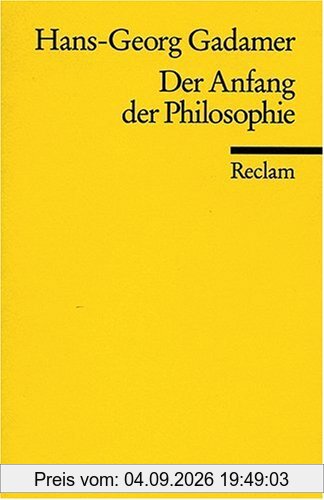 Der Anfang der Philosophie