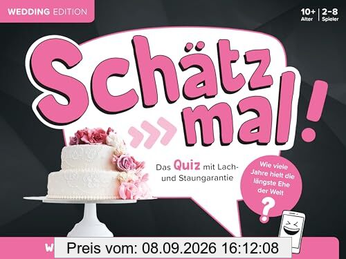 Schätz mal! Wedding Edition: Das Quiz mit Lach- und Staungarantie | Ab 10 Jahre | 2-8 Spieler