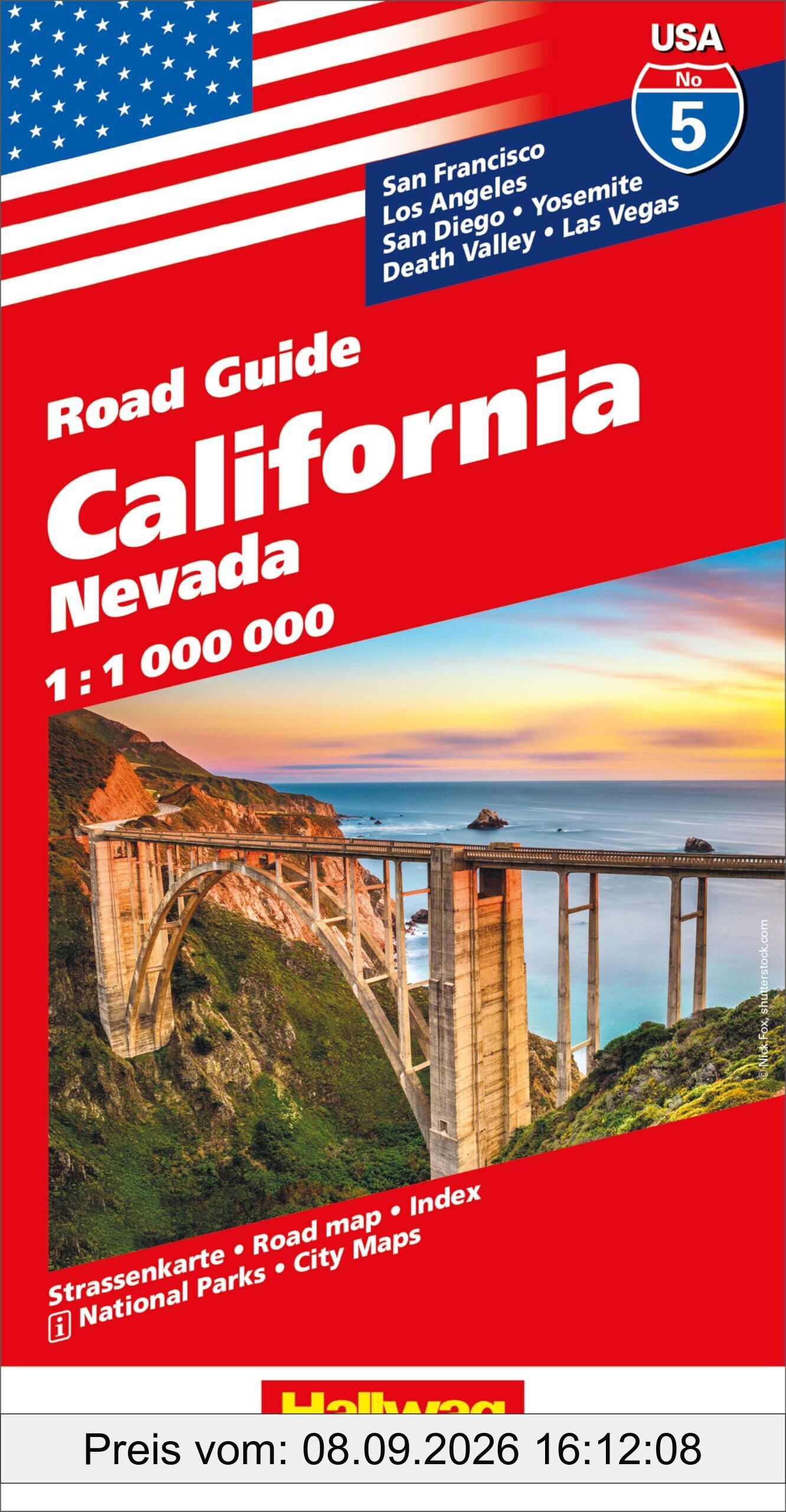 Hallwag USA Road Guide 05. California 1 : 1 000 000