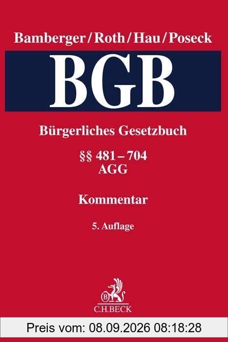 Bürgerliches Gesetzbuch Band 2: §§ 481-704, AGG