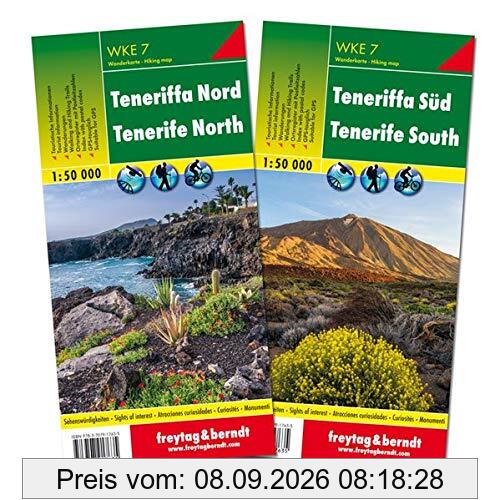 Teneriffa Nord und Süd, Wanderkarten Set 1:50.000 (freytag & berndt Wander-Rad-Freizeitkarten)