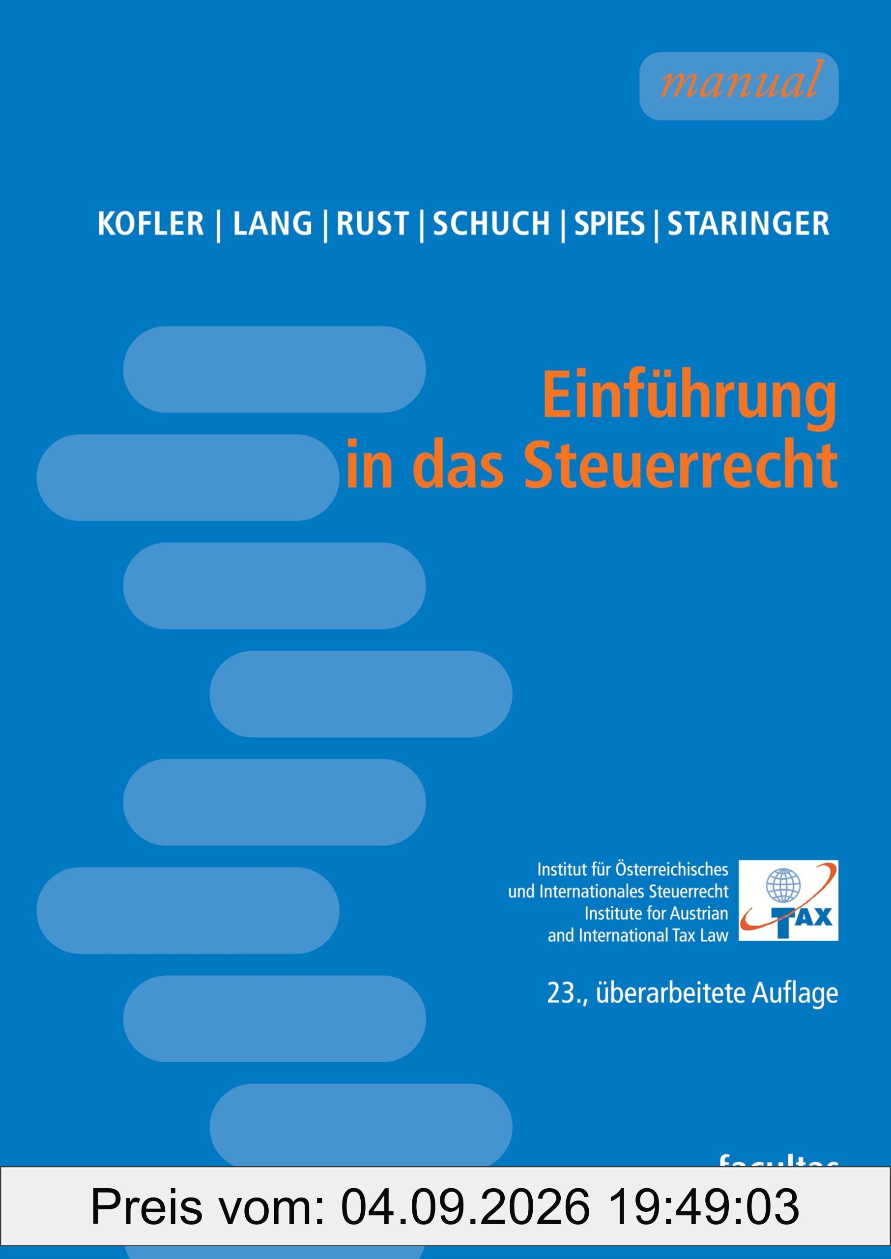 Einführung in das Steuerrecht