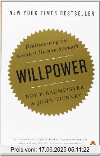 Binding : Taschenbuch, Edition : Reprint, Label : Penguin Books, Publisher : Penguin Books, NumberOfItems : 1, PackageQuantity : 1, medium : Taschenbuch, numberOfPages : 304, publicationDate : 2012-08-28, releaseDate : 2012-08-28, authors : Baumeister, Roy F., John Tierney, languages : english, ISBN : 0143122231