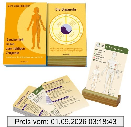 Ganzheitlich heilen zum richtigen Zeitpunkt-Set: Vitalisierung der 12 Meridiane rund um die Uhr. Buch mit 48 Karten und Kartenständer: Vitalisierung der 12 Meridiane rund um die Uhr - Das Kartenset