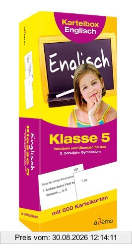 Karteibox Englisch, Klasse 5: Vokabeln und Übungen für das 5. Schuljahr Gymnasium
