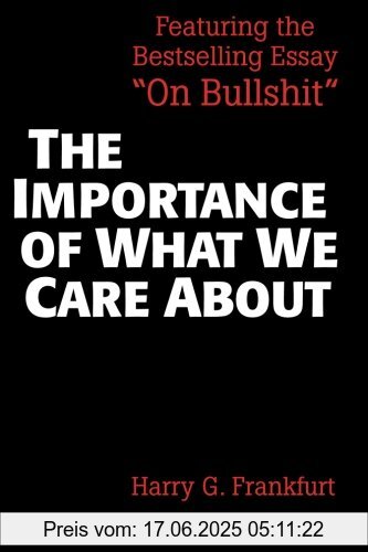 Binding : Taschenbuch, Label : Cambridge University Press, Publisher : Cambridge University Press, NumberOfItems : 1, PackageQuantity : 1, medium : Taschenbuch, numberOfPages : 202, publicationDate : 1988-09-15, releaseDate : 1988-09-15, authors : Frankfurt, Harry G., languages : english, ISBN : 0521336112