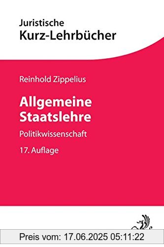 Binding : Taschenbuch, Edition : 17, Label : C.H.Beck, Publisher : C.H.Beck, medium : Taschenbuch, numberOfPages : 383, publicationDate : 2017-06-19, authors : Reinhold Zippelius, languages : german, ISBN : 3406712967