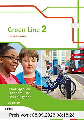 Green Line 2. 2. Fremdsprache: Trainingsbuch Standard- und Schulaufgaben, Heft mit Lösungen und CD-Extra Klasse 7 (Green Line. Ausgabe 2. Fremdsprache ab 2018)