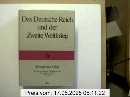 Binding : Gebundene Ausgabe, Label : Deutsche Verlags-Anstalt DVA, Publisher : Deutsche Verlags-Anstalt DVA, medium : Gebundene Ausgabe, numberOfPages : 1104, publicationDate : 1990-10-01, authors : Horst Boog, Werner Rahn, Reinhard Stumpf, Bernd Wegner, publishers : Militärgeschichtliches Forschungsamt, languages : german, ISBN : 3421062331