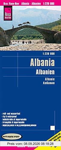 Reise Know-How Landkarte Albanien / Albania (1:220.000): reiß- und wasserfest (world mapping project)