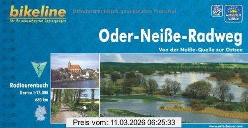 Esterbauer Bikeline Radtourenbuch, Oder-Neiße- Radweg, Von Der Neiße-Quelle Zur Ostsee, Wetterfest/reißfest