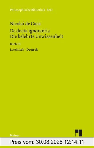 Die belehrte Unwissenheit: Heft 15c: Buch3