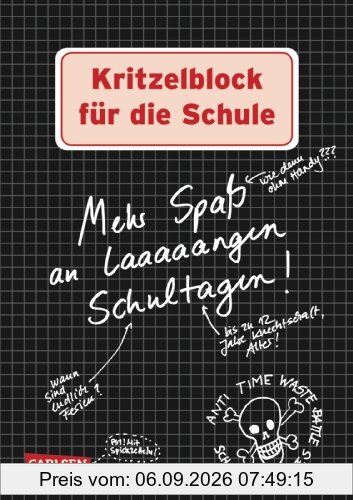 Kritzelblock für die Schule: Mehr Spaß an laaaaangen Schultagen