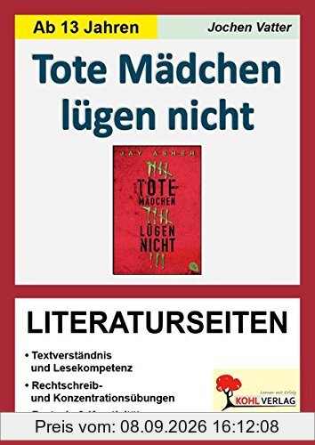 Tote Mädchen lügen nicht - Literaturseiten