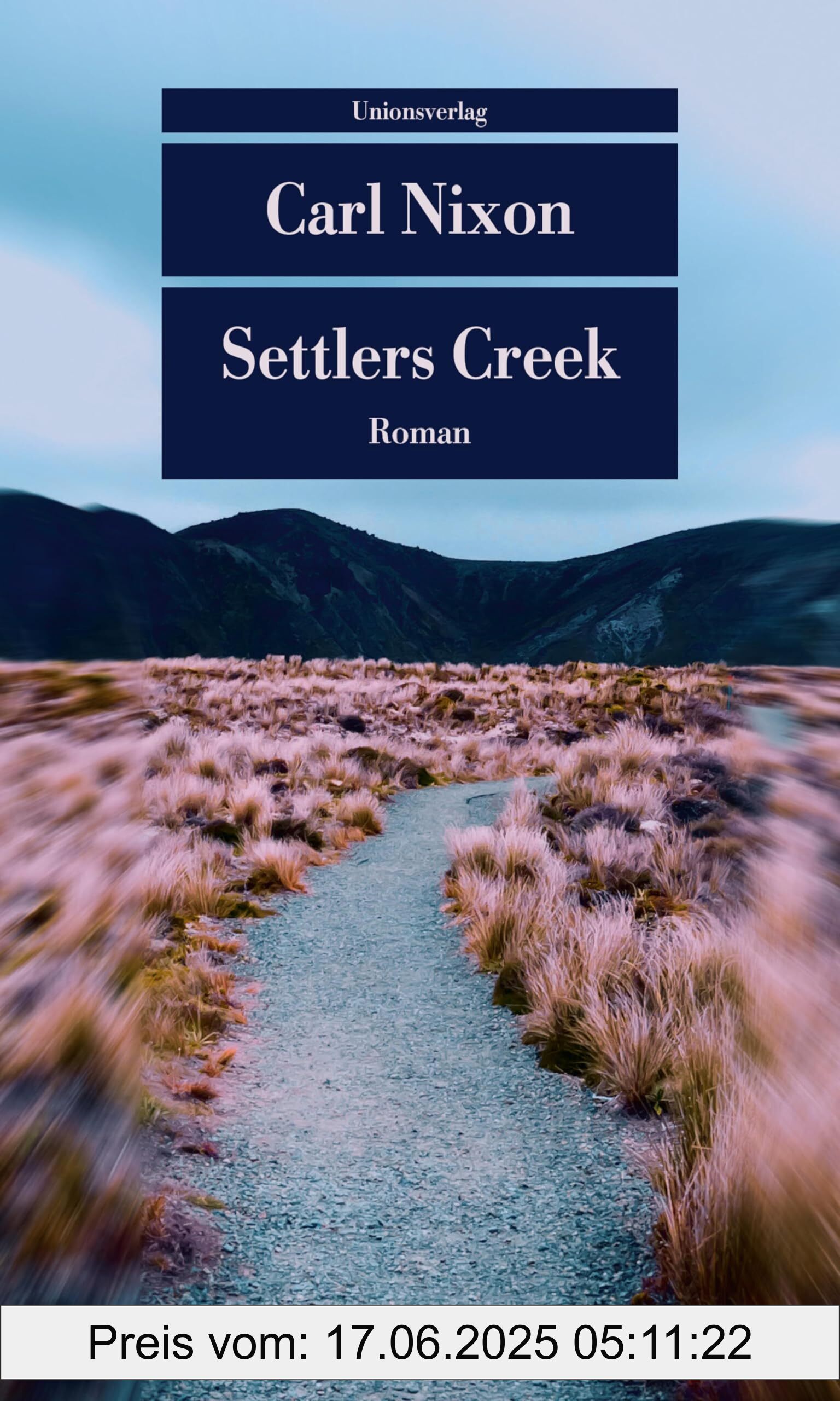 Binding : paperback, Edition : 1, Label : Settlers Creek : Roman (Unionsverlag Taschenbücher), medium : paperback, numberOfPages : 352, publicationDate : 2025-02-20, languages : german, ISBN : 3293710352