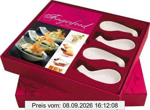 Fingerfood: Feine Partyhäppchen. Buch mit 4 Häppchenlöffeln in Geschenkbox (Buch plus)