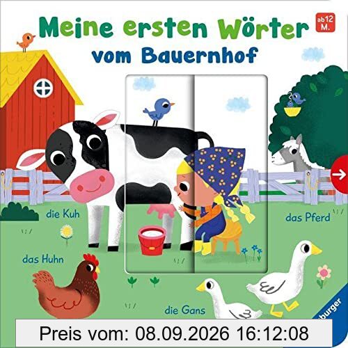 Meine ersten Wörter vom Bauernhof - Sprechen lernen mit großen Schiebern und Sachwissen für Kinder ab 12 Monaten