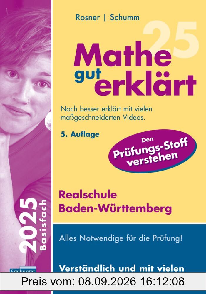 Mathe gut erklärt 2025 Realschule Baden-Württemberg