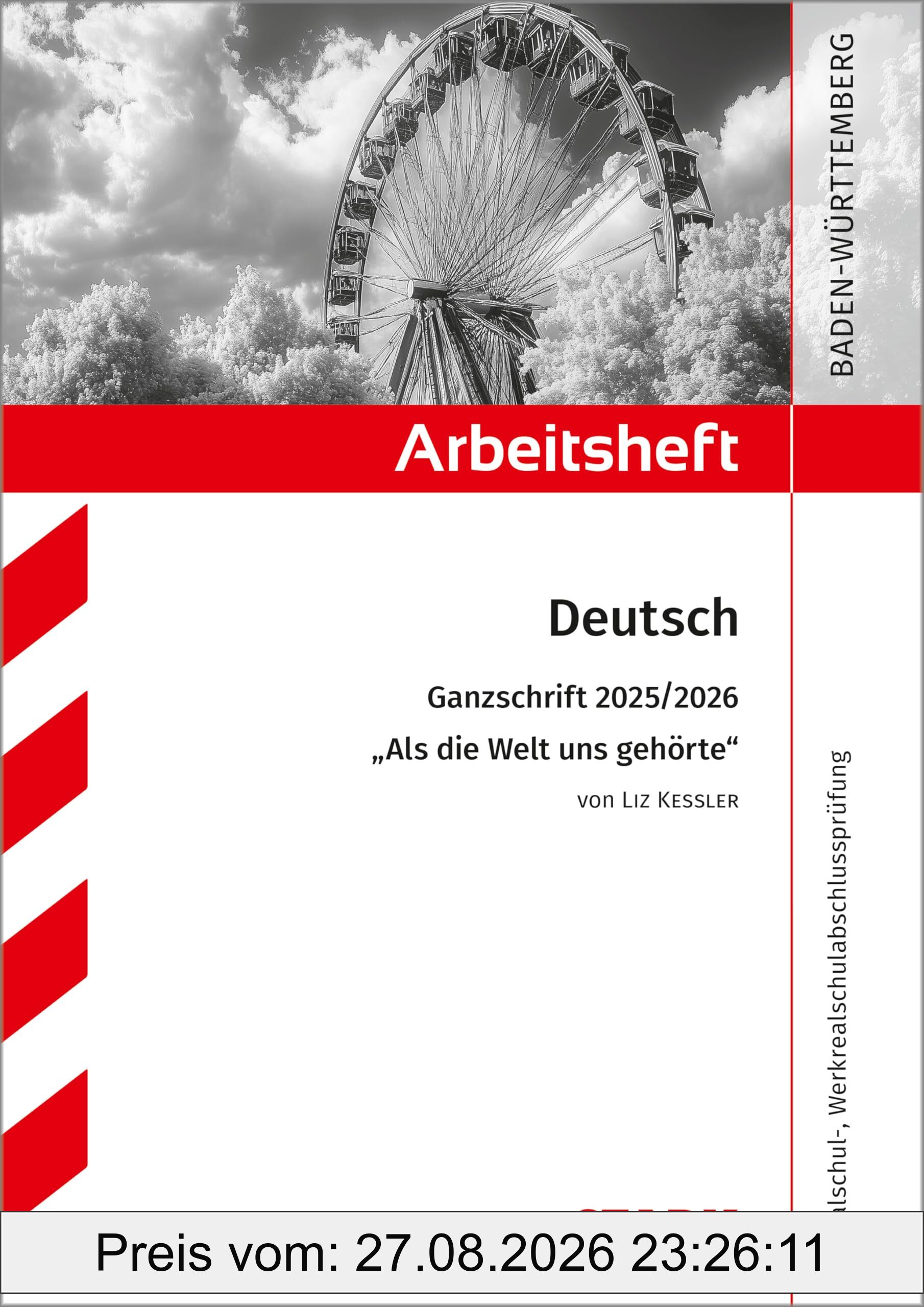 STARK Liz Kessler: Als die Welt uns gehörte - Deutsch Ganzschrift 2025/26 BW - Arbeitsheft mit Lösungen (Arbeitshefte)