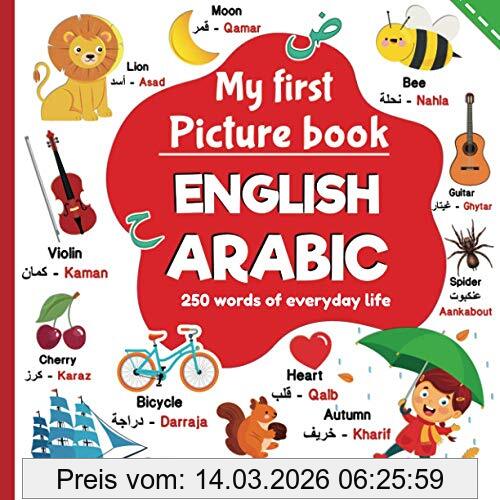 Darija-Daba Editions My First Picture Book English Arabic, 250 Words Of Everyday Life, Learning Arabic For Children, Words Translated From English To Arabic