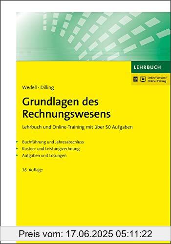 Binding : Taschenbuch, Edition : 16., überarbeitete Auflage. Online-Version + Online-Training., Label : NWB Verlag, Publisher : NWB Verlag, medium : Taschenbuch, numberOfPages : 528, publicationDate : 2018-08-13, authors : Harald Wedell, Achim A. Dilling, ISBN : 3482547866