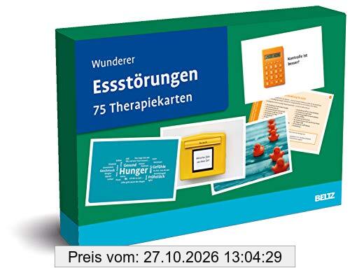 Essstörungen: 75 Therapiekarten. Kartenset mit 75 Karten für die Psychotherapie. Mit 24-seitigem Booklet in hochwertiger Klappkassette, …