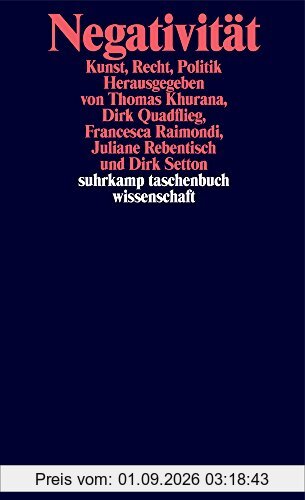 Negativität: Kunst, Recht, Politik (suhrkamp taschenbuch wissenschaft)