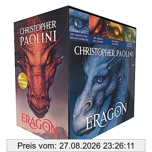 Christopher Paolini: Eragon. Vier Bände im Taschenbuch-Schuber: Das Vermächtnis der Drachenreiter, Der Auftrag der Ältesten, Die Weisheit des Feuers, ... Das einzigartige Weltbestseller-Fantasy-Epos