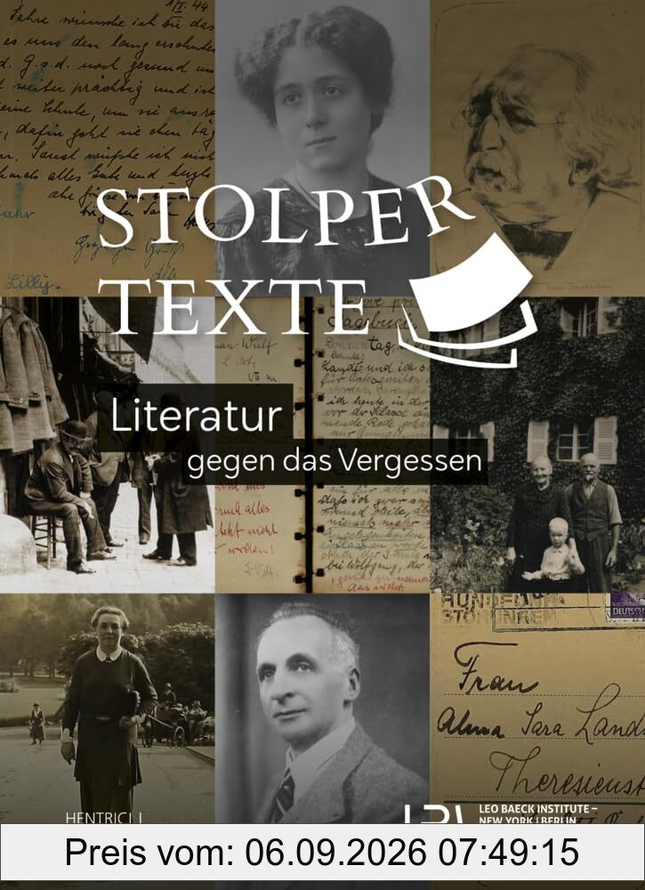 Stolpertexte: Literatur gegen das Vergessen