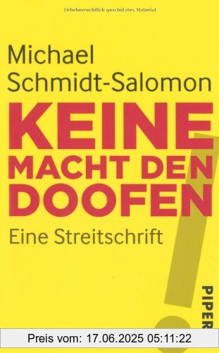 Binding : Taschenbuch, Edition : 6, Label : Piper, Publisher : Piper, medium : Taschenbuch, numberOfPages : 128, publicationDate : 2012-02-13, authors : Michael Schmidt-Salomon, languages : german, ISBN : 3492274943