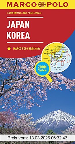 Collectif Marco Polo Kontinentalkarte Japan, Korea 1, 2 000 (Marco Polo Länderkarten)