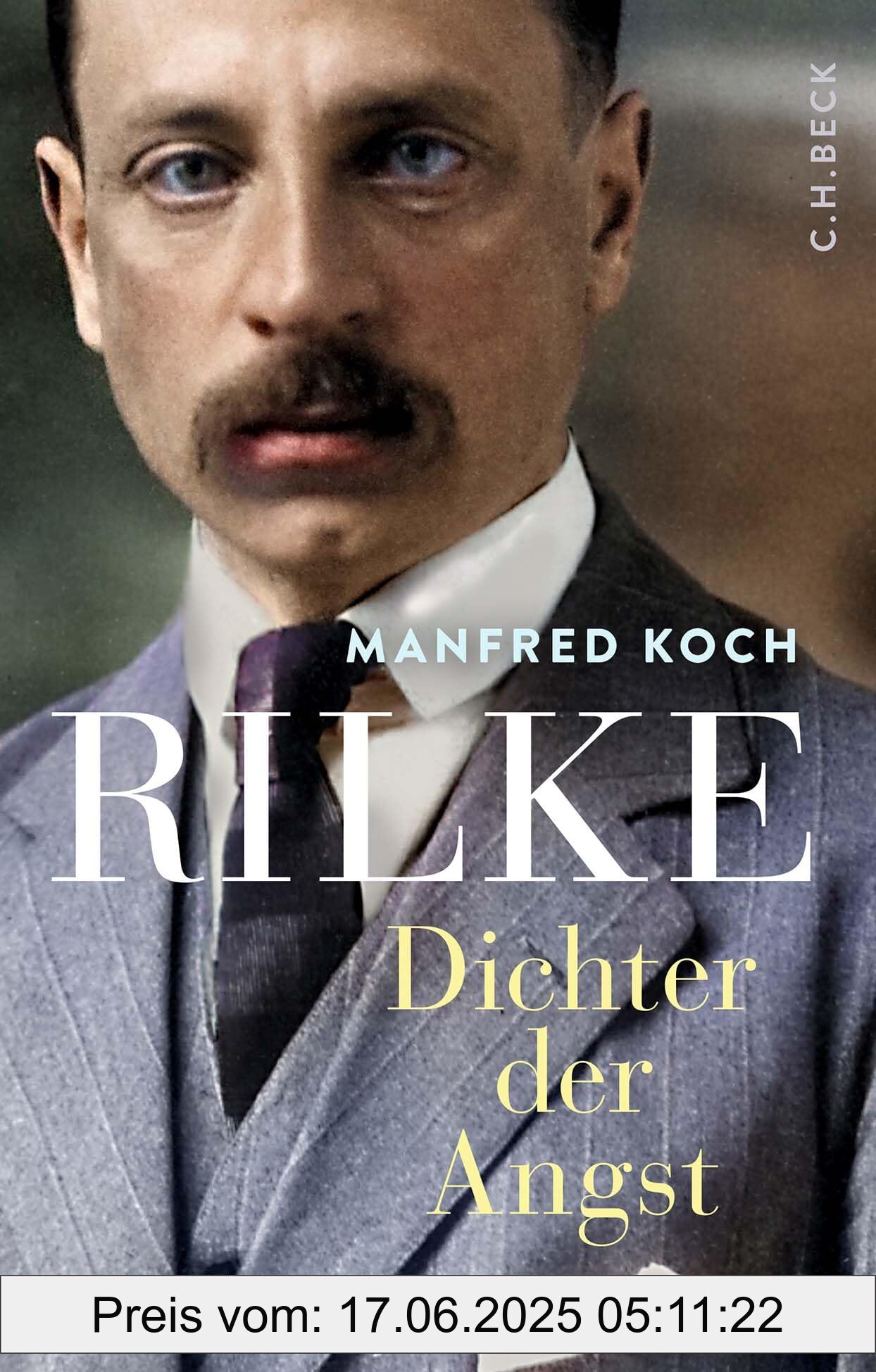 Binding : hardcover, Edition : 1, Label : Rilke : Dichter der Angst - Eine Biographie, medium : hardcover, numberOfPages : 560, publicationDate : 2025-01-29, releaseDate : 2025-01-29, languages : german, ISBN : 3406821839