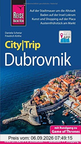 Reise Know-How CityTrip Dubrovnik: Reiseführer mit Faltplan und kostenloser Web-App
