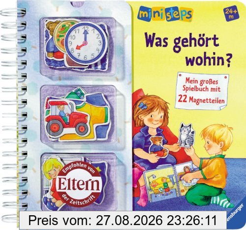 ministeps® Bücher: Was gehört wohin?: Mein großes Spielbuch mit 22 Magnetteilen. Ab 24 Monaten