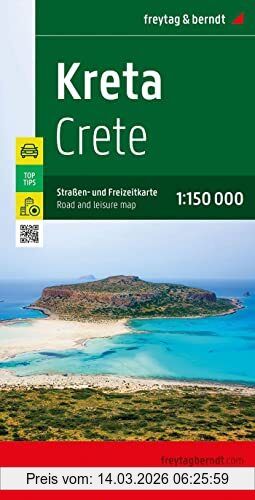 Kreta, Straßen- Und Freizeitkarte 1, 150.000, Freytag & Berndt, Mit Infoguide, Top Tips (freytag & Berndt Auto + Freizeitkarten)