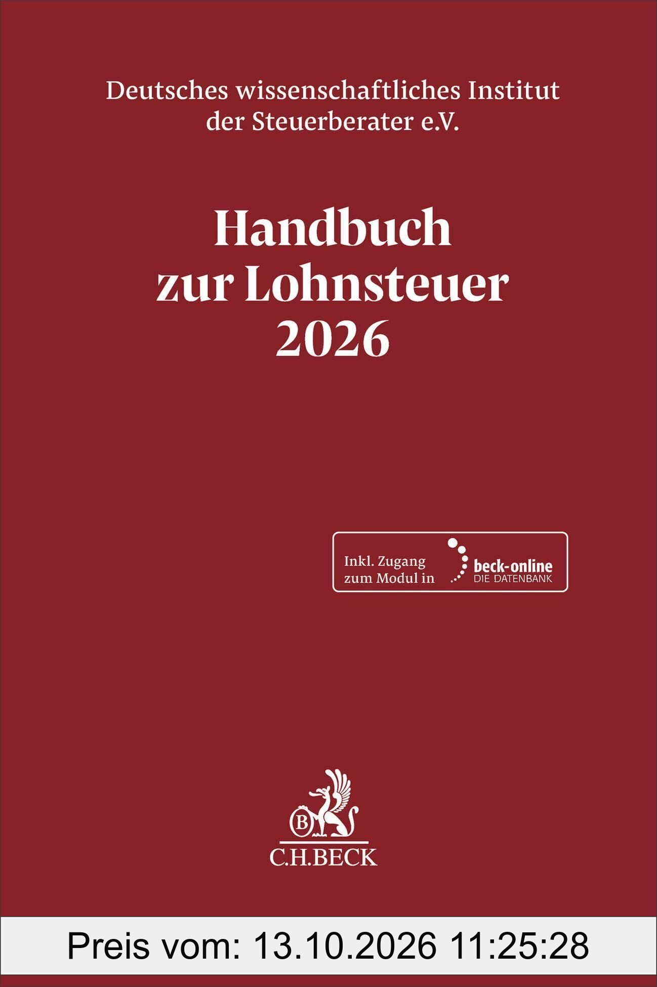 Handbuch zur Lohnsteuer 2026. LSt 2026