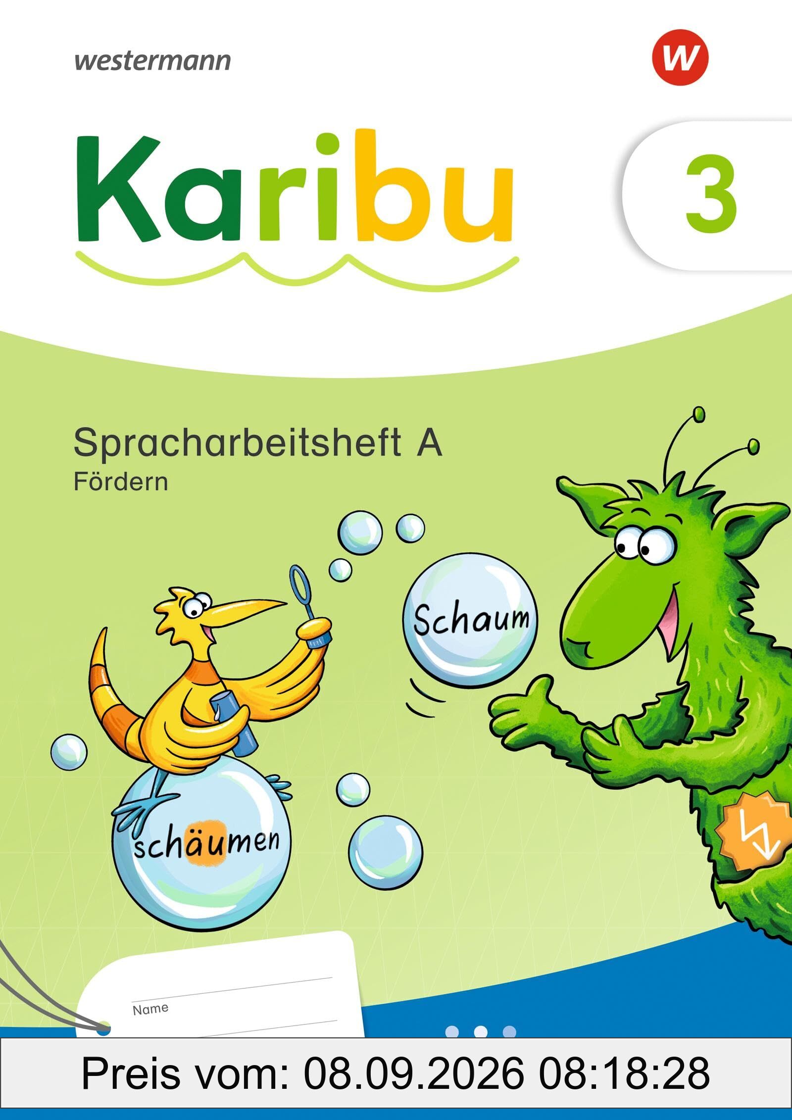 Karibu - Ausgabe 2024: Spracharbeitsheft Fördern 3 A