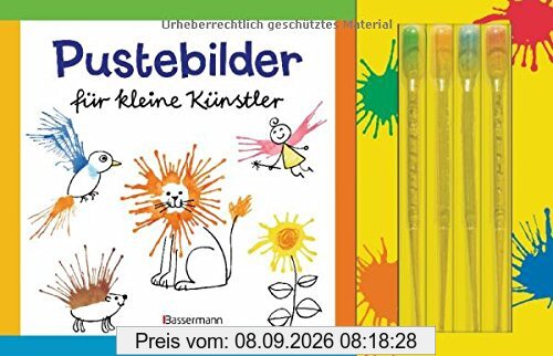 Pustebilder für kleine Künstler-Set: Mit 4 Pipetten zum Dosieren der Farben. Ideal für Wasserfarben
