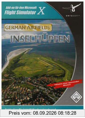 German Airfields, Inselhüpfen, CD-ROM Add-On für den Microsoft Flight Simulator X. Für Windows XP (SP2), Vista