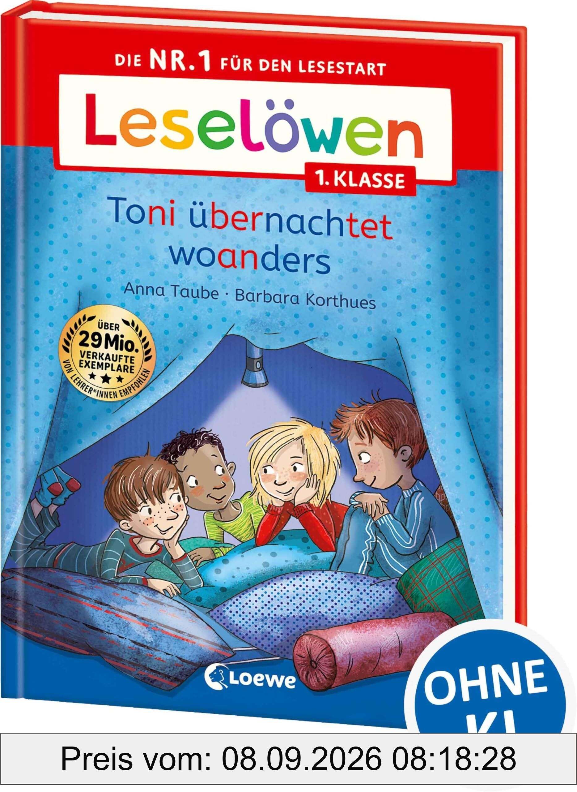 Leselöwen 1. Klasse - Toni übernachtet woanders