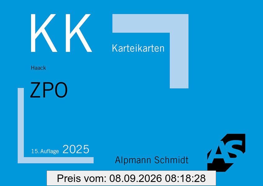 Karteikarten ZPO: Erkenntnisverfahren, Vollstreckungsrecht (Karteikarten Zivilrecht)