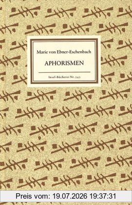 Ebner-Eschenbach, Marie Von Aphorismen (Insel Bücherei)