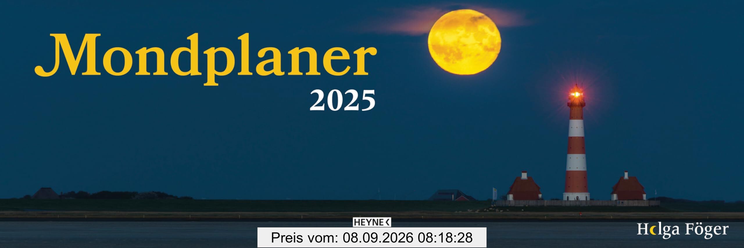 Mondplaner 2025: Der Wochenplaner für den Schreibtisch – Mit Monatsübersicht und viel Platz für Termine und Notizen – auch zum Aufstellen – 32,0 x 10,7 cm